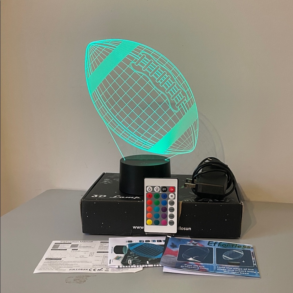 3D FulloSun Illusion LED Football Night Light with Remote Control